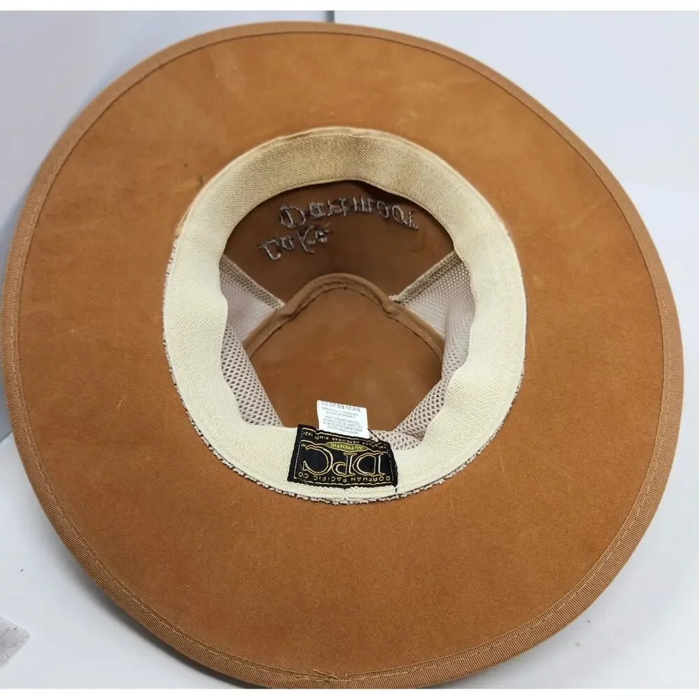 Dorfman Pacific DPC Soaker Hat Mens L/XL Wide Brim Brown Golf Hat Lake Dartmoor